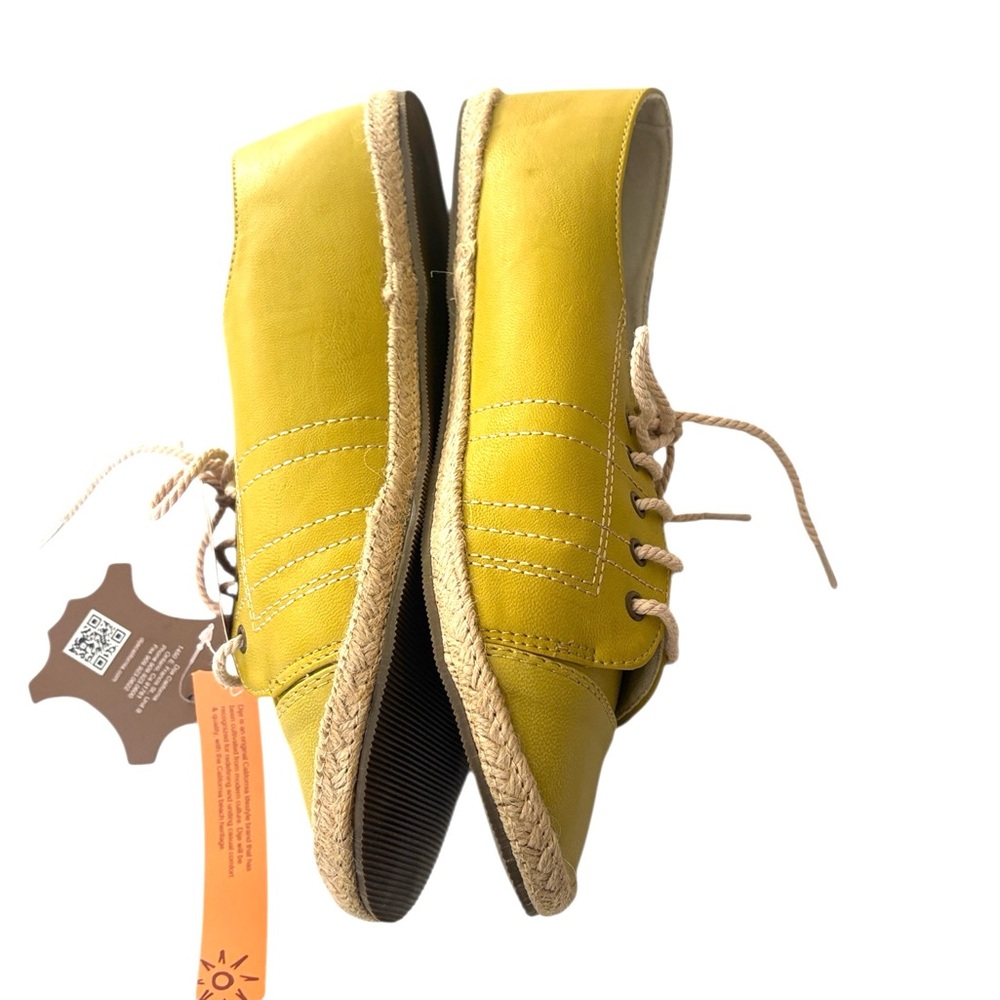 Dije California Princeton Lace-up Leather Shoes in yellow, 9.5/10 - Picture 3 of 7